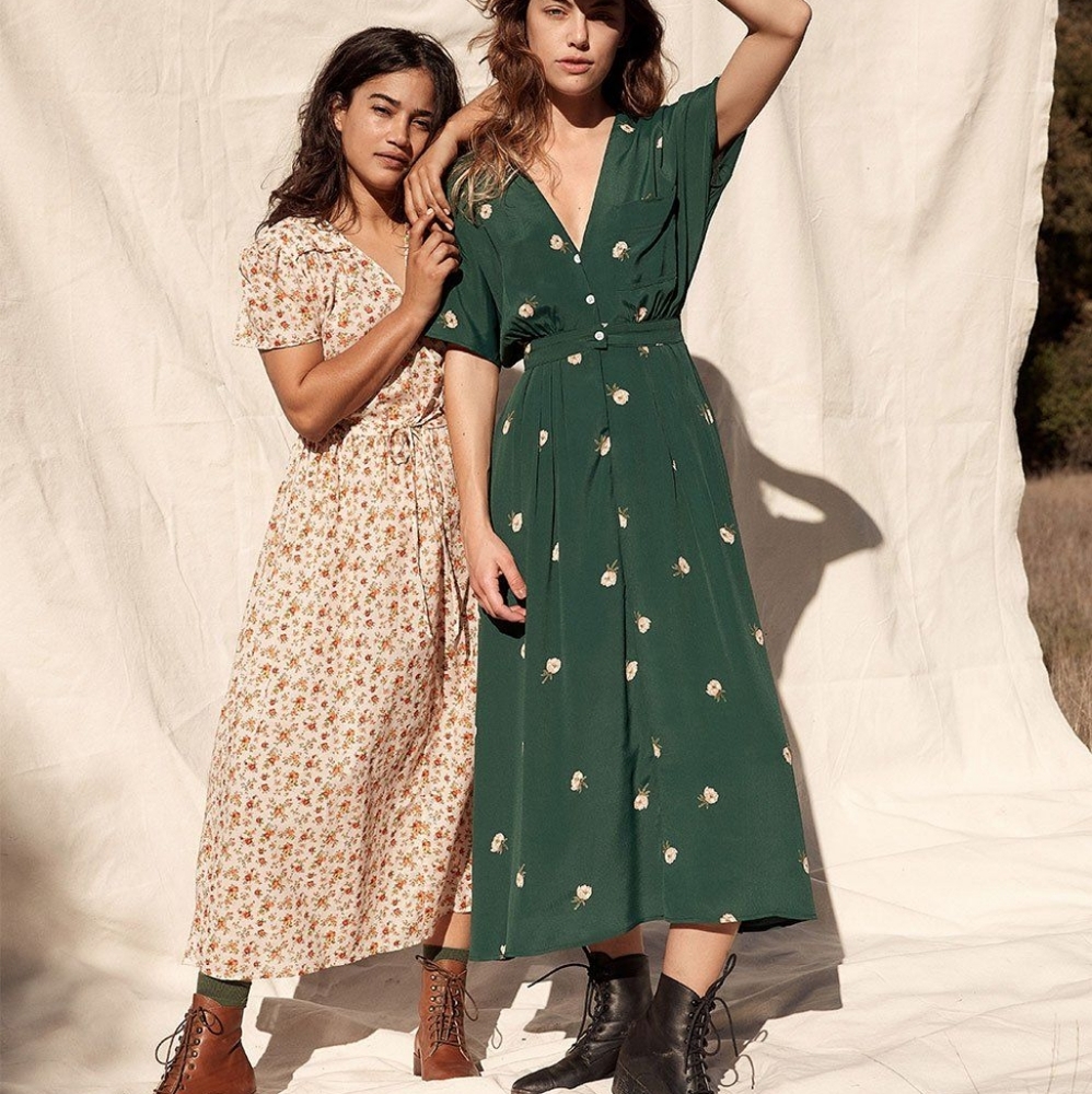Christy Dawn The Lottie Dress in Emerald Flower, PM